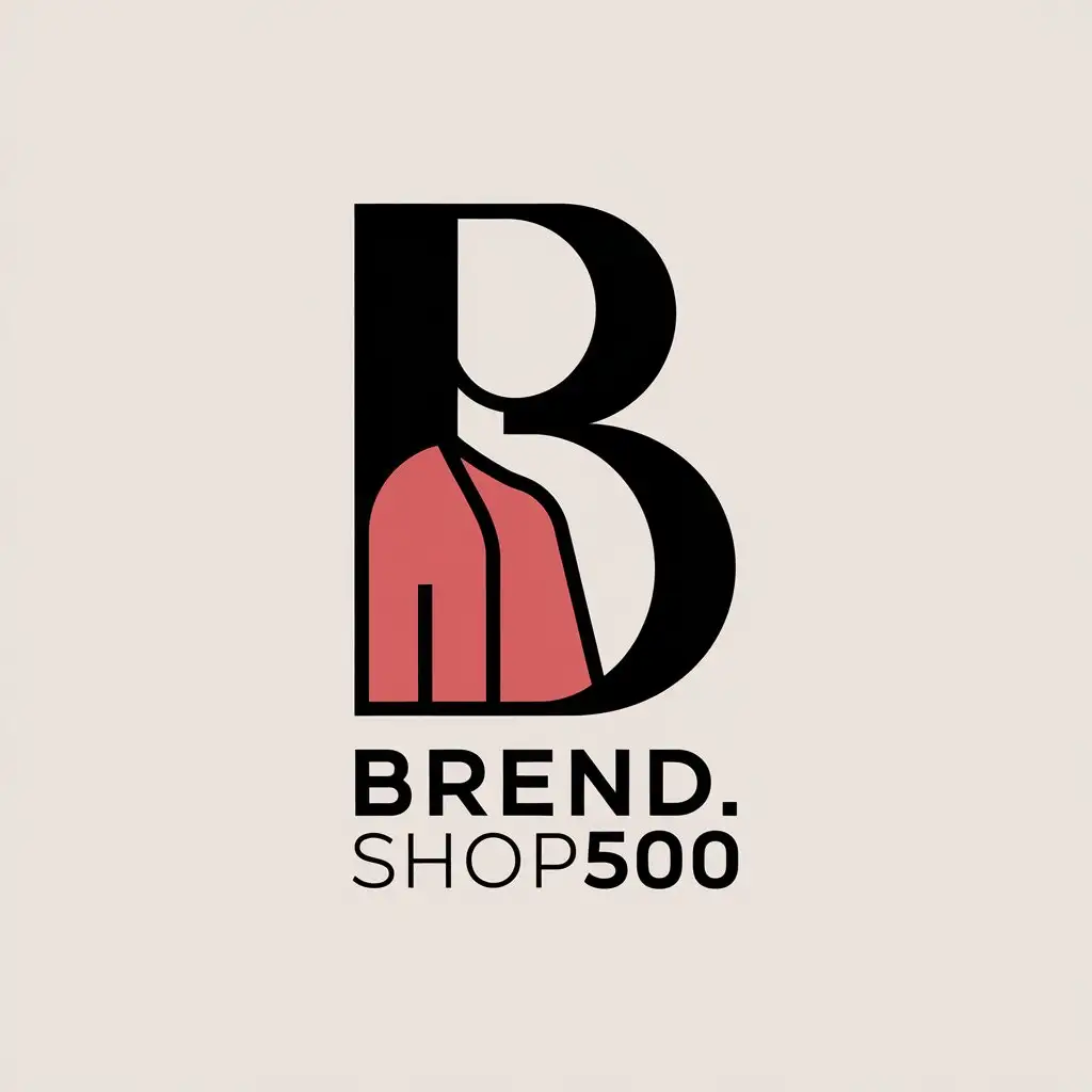 a vector logo design,with the text "brend.shop500", main symbol:female clothing,Moderate,clear background