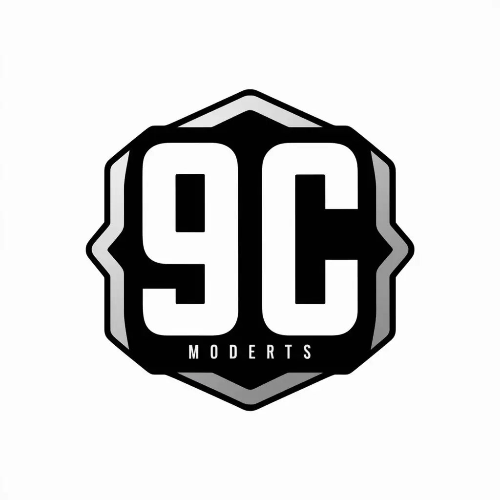 a vector logo design,with the text "9.c", main symbol:Minimalistic, cartoon,Moderate,be used in e-sports industry,clear background