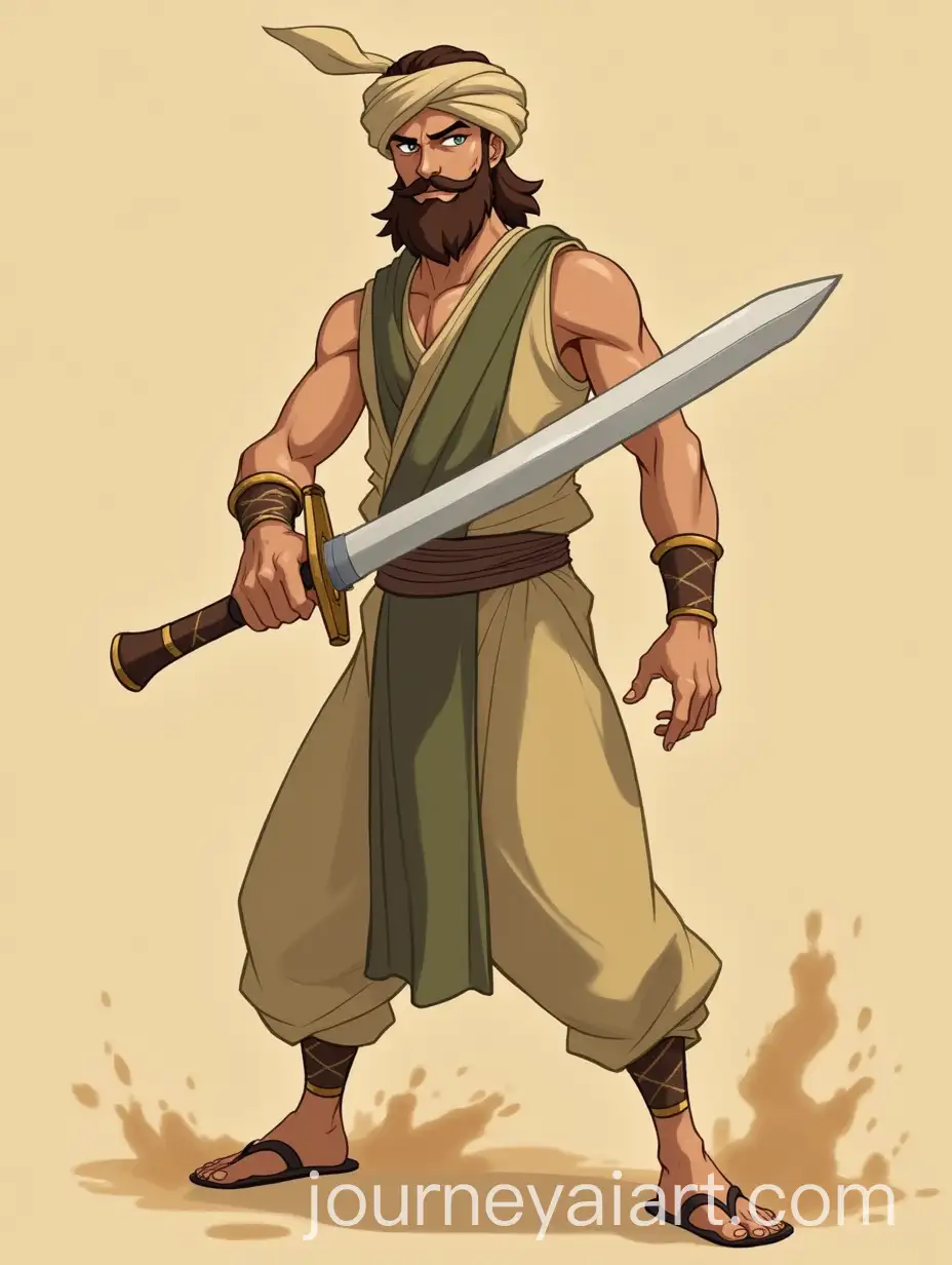 Sandbender-Warrior-from-Avatar-The-Last-Airbender-with-Turban-and-Linen-Clothing