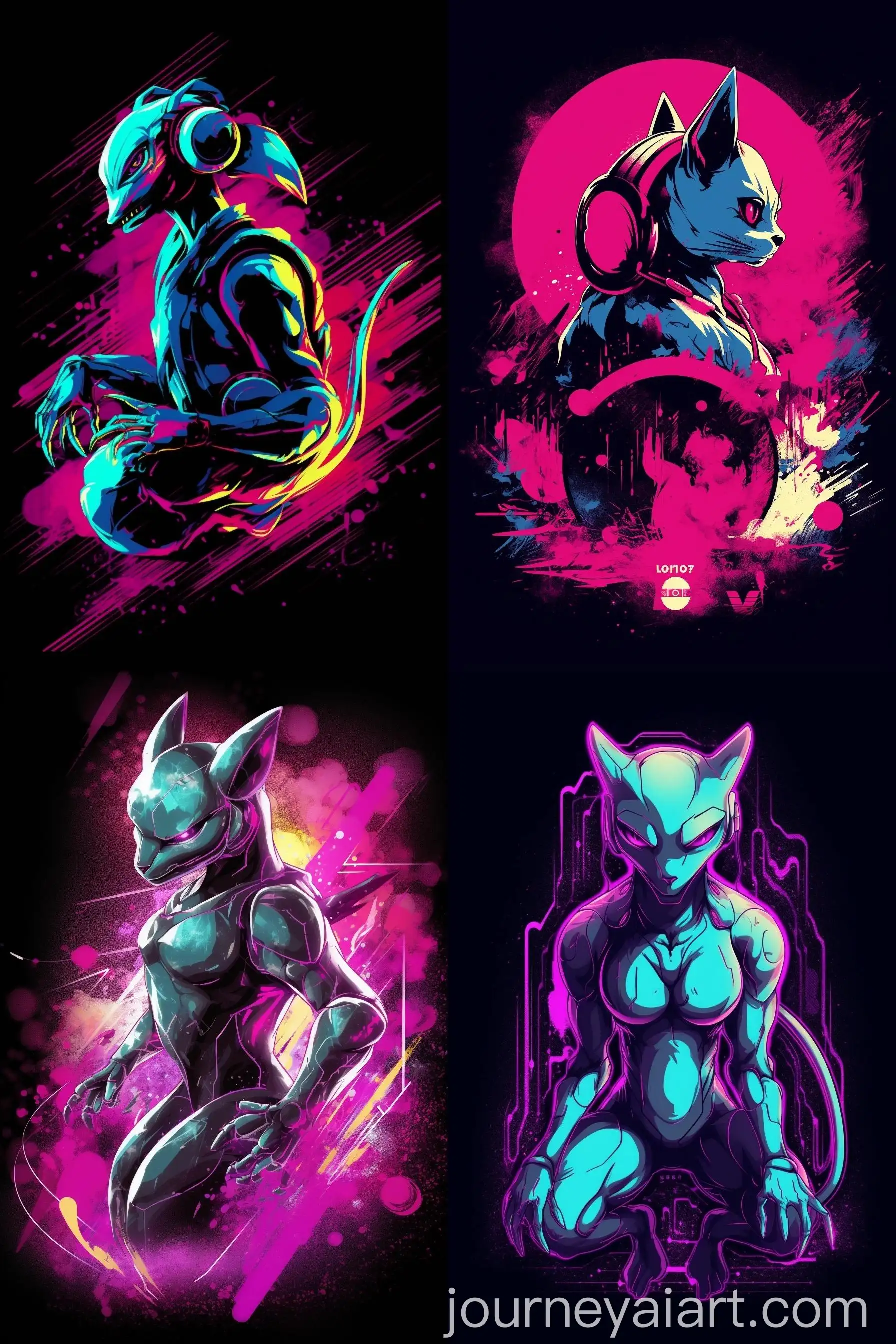 Mewtwo-Pokmon-Vector-Art-in-Synthwave-Style-with-Vivid-Colors