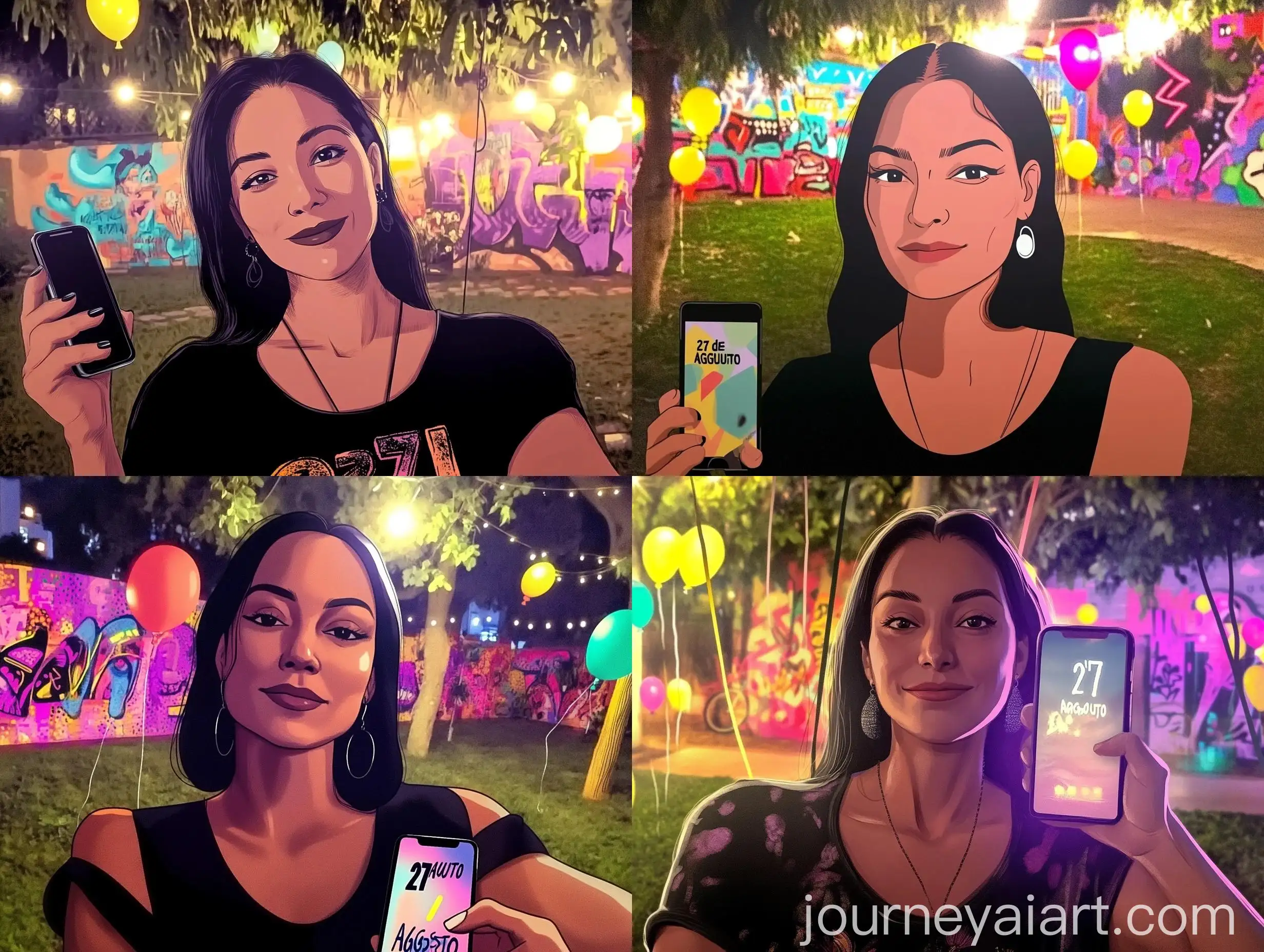 Modern-Saint-Monica-Celebration-with-Cityscape-and-Smartphone-Displaying-August-27th