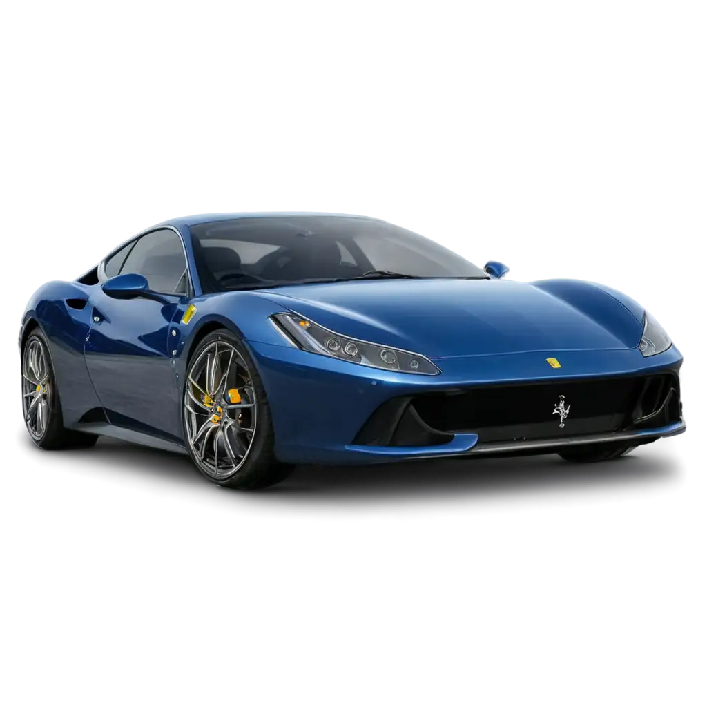 Stunning-PNG-of-a-Metallic-Deep-Blue-Ferrari-Elevate-Your-Visual-Content