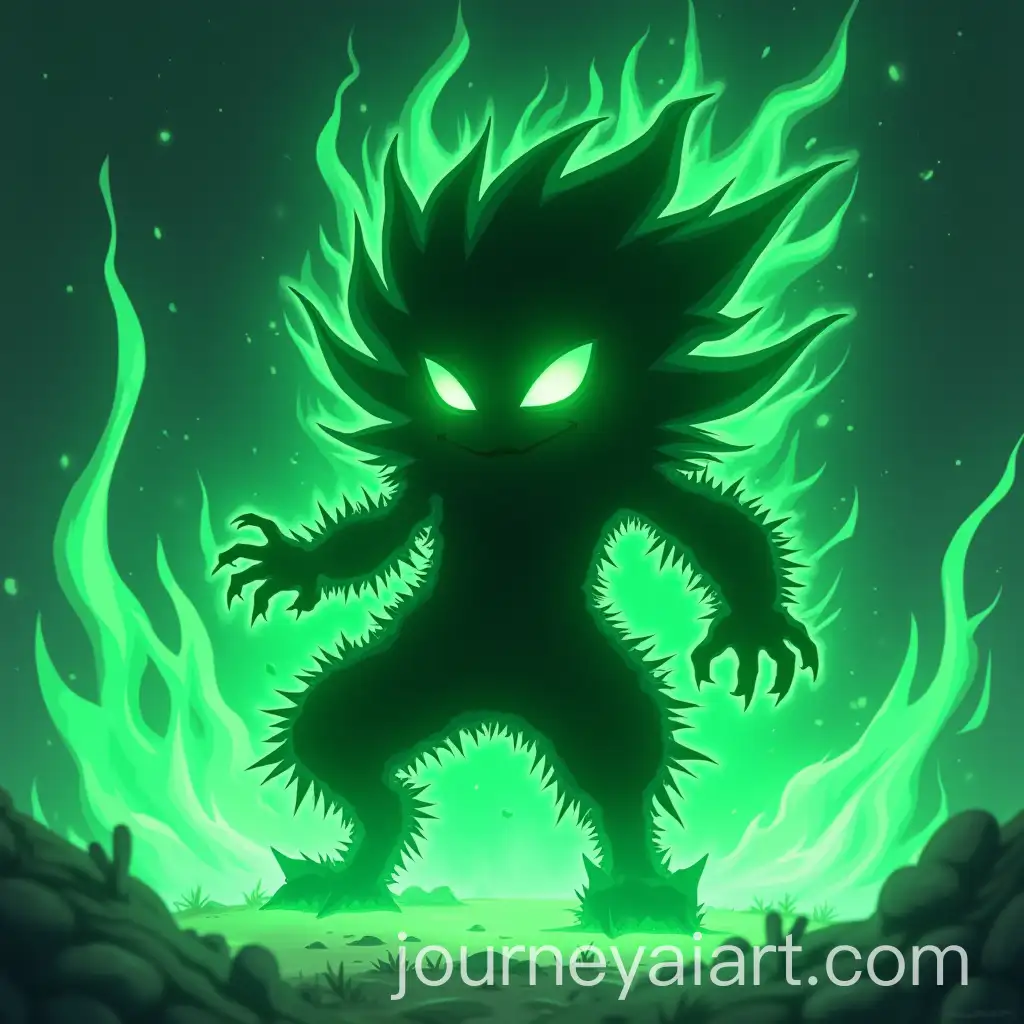 Anime-Figure-Embodying-Power-and-Energy-with-Dynamic-Green-and-Black-Streaks