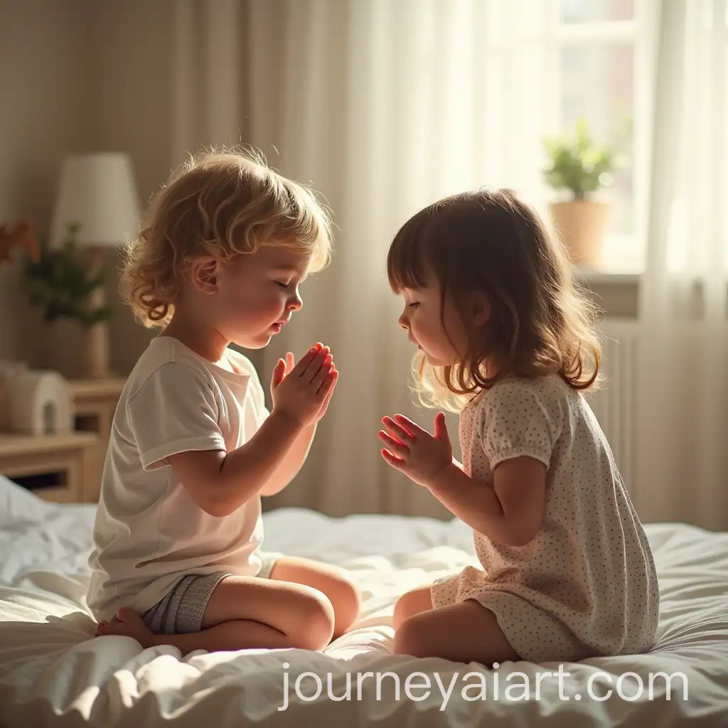 Children-Praying-to-God-in-Bedroom