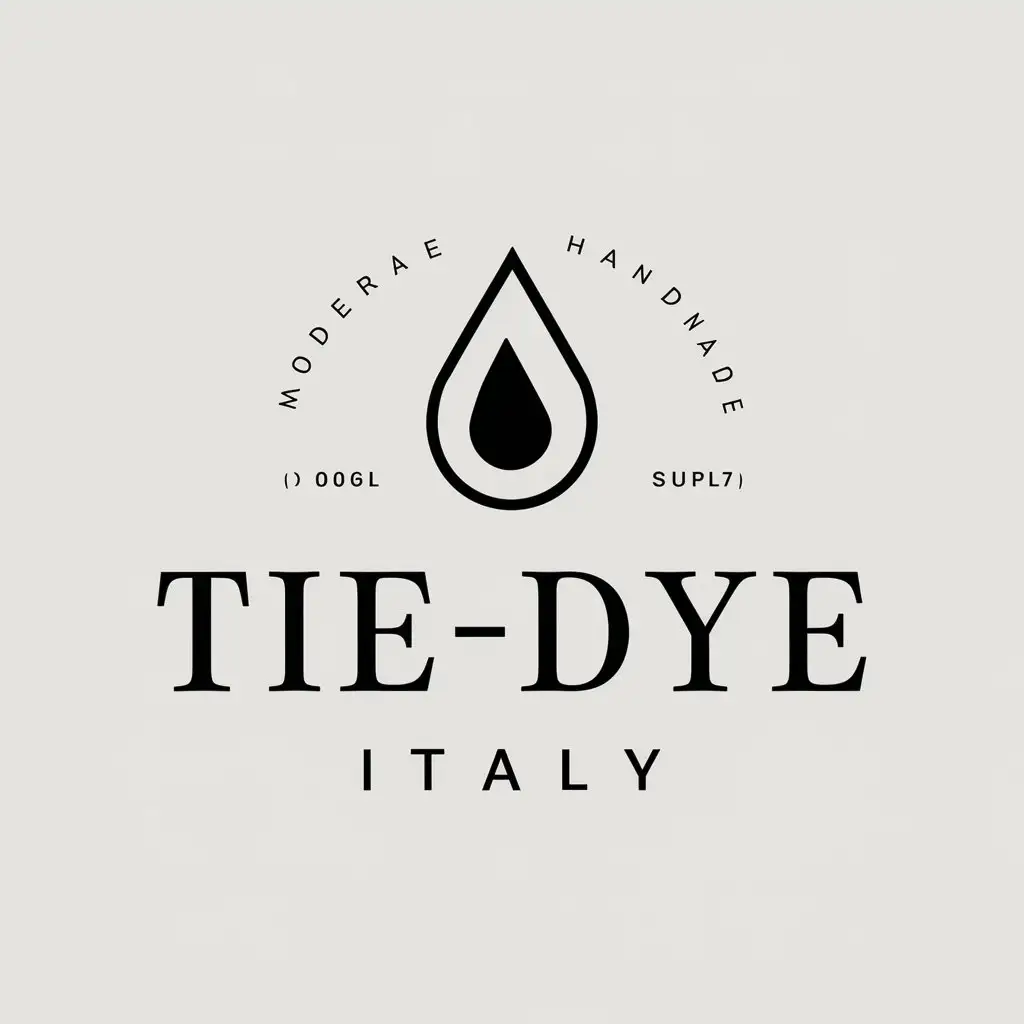 a vector logo design,with the text "Tie-dye Italy", main symbol:Drop,Moderate,be used in Handmade industry,clear background