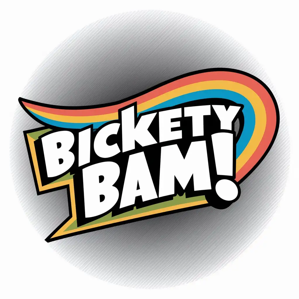 LOGO Design for Bickety Bam Rainbow Symbol with Clear Background