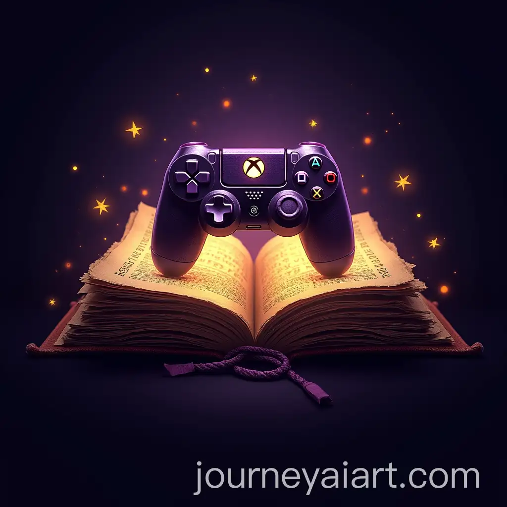 Logo-Design-for-CodexGamer-Featuring-Glowing-Controller-and-Ancient-Book-with-Runes
