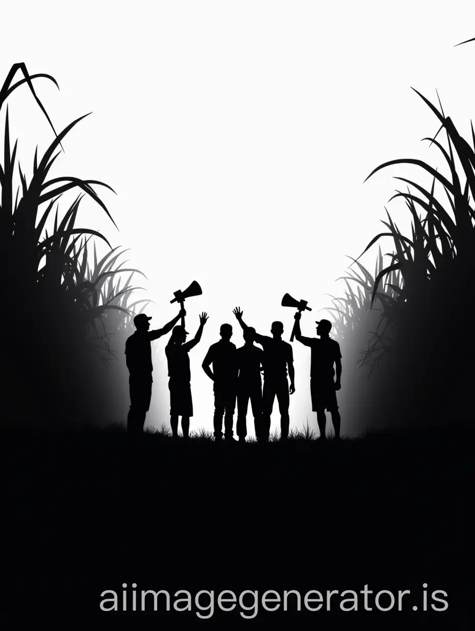 Farmers-Celebrating-the-End-of-Sugarcane-Harvest-in-Silhouette