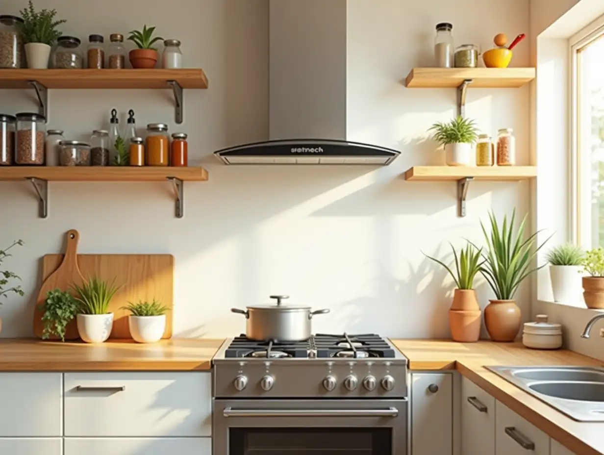 Bright-and-Inviting-Kitchen-with-Wooden-Countertop-and-Modern-Stove-for-Health-Food-Content-Creation