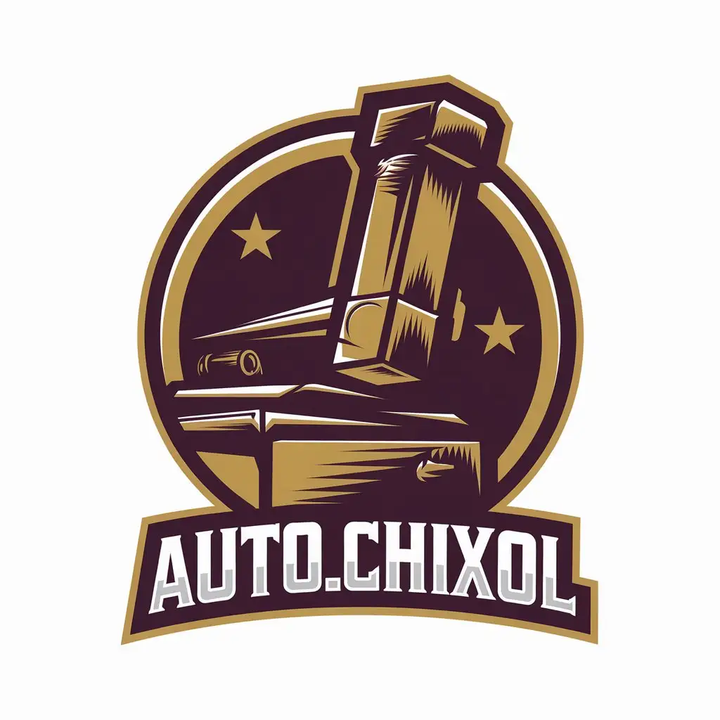 a vector logo design,with the text "auto.chixol", main symbol:Case Machine ,Moderate,clear background