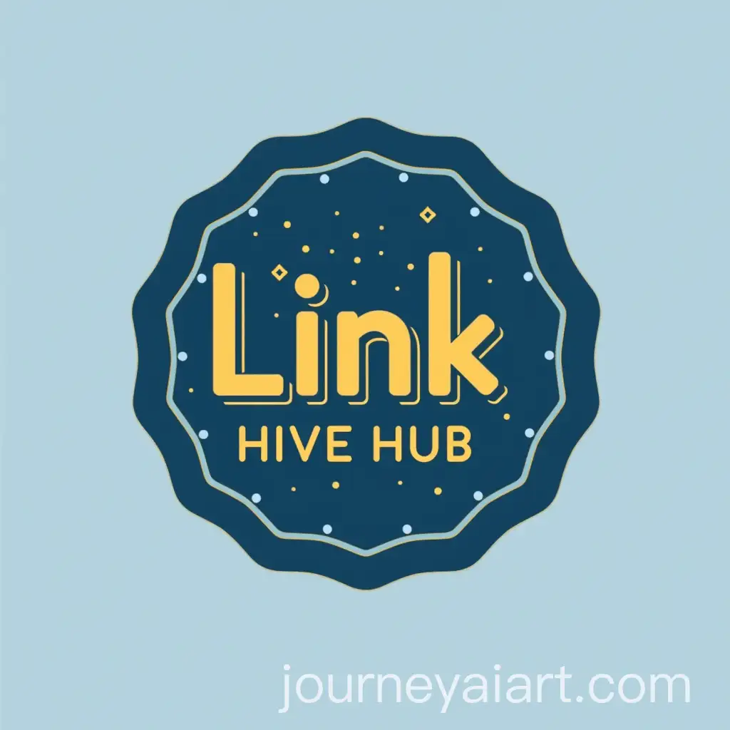 Modern-Logo-Design-for-Link-Hive-Hub-in-Navy-Blue-and-Golden-Yellow