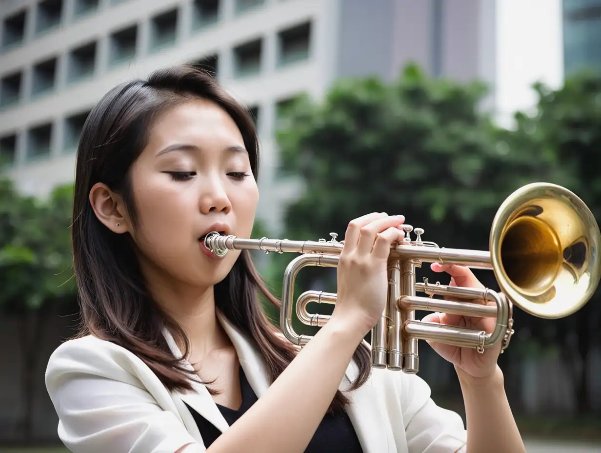 Elegant Asian Trumpeter at 25