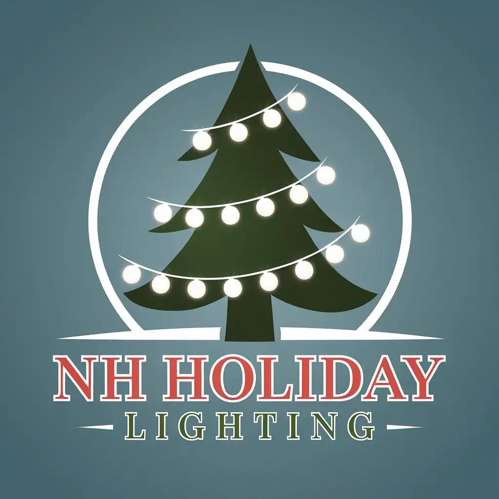 LOGO Design For NH Holiday Lighting Classic Christmas Tree in Red Green White