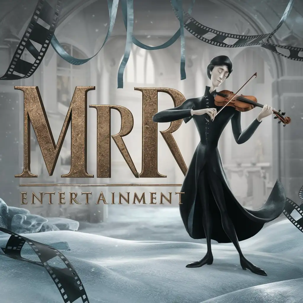 LOGO-Design-for-MrR-Fantasy-Medieval-Style-with-Fiddle-and-Film-Tape