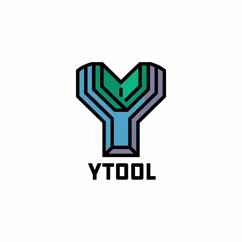 a vector logo design,with the text "YTool", main symbol:YTool,Moderate,clear background