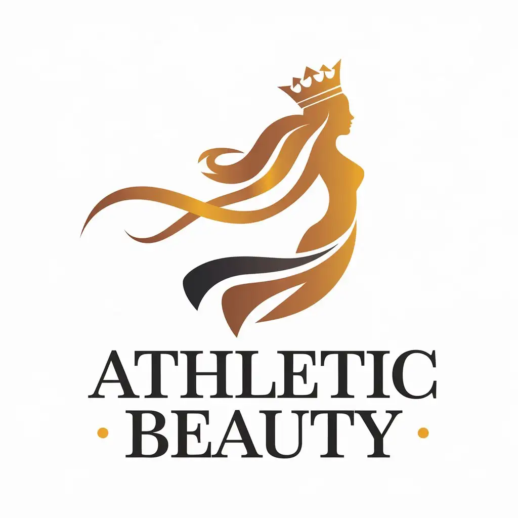 LOGO-Design-for-Athletic-Beauty-Elegant-Silhouette-with-Ribbon-Sports-Equipment-and-Feminine-Colors