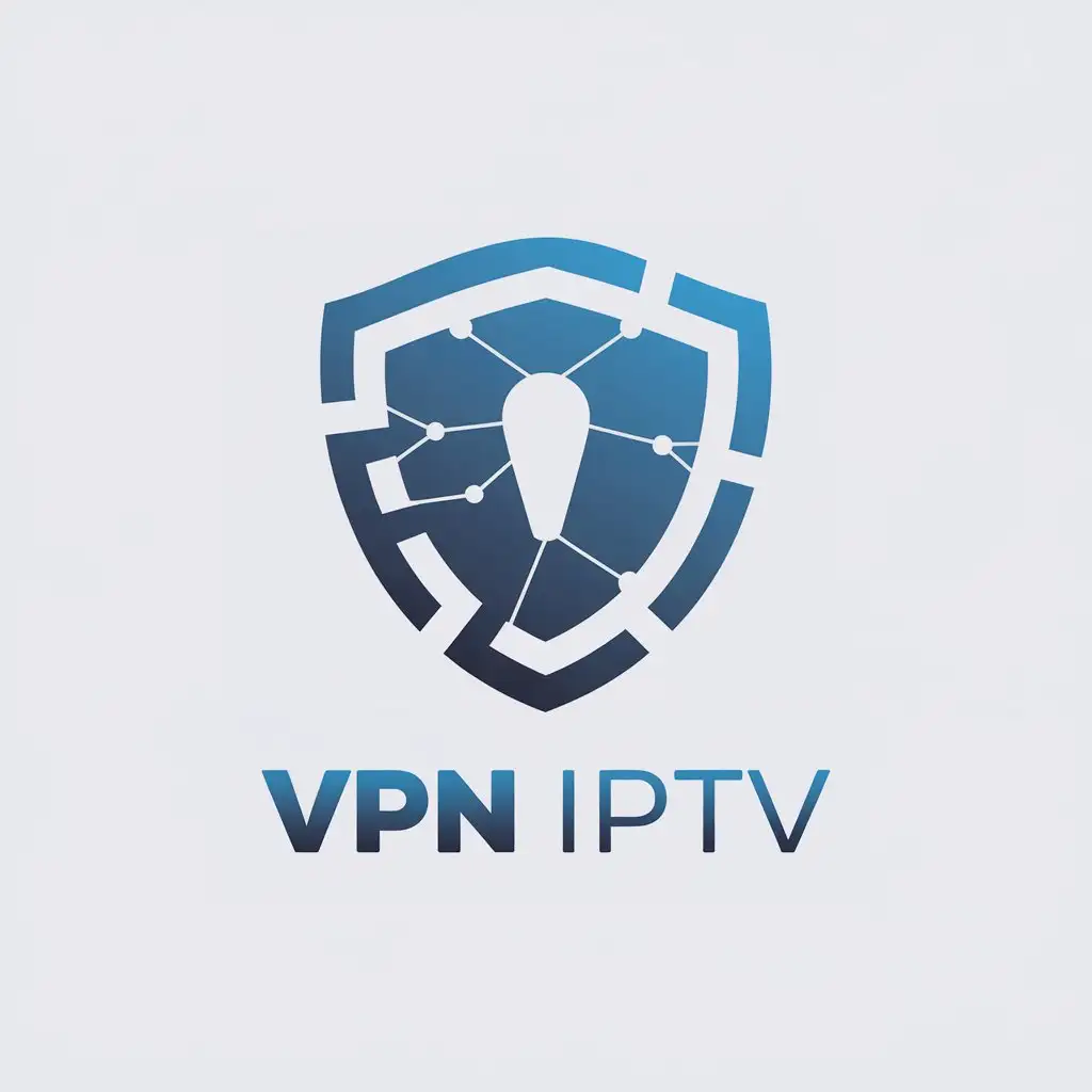 LOGO Design for VPN IPTV Minimalistic Shield Symbol for Internet Industry