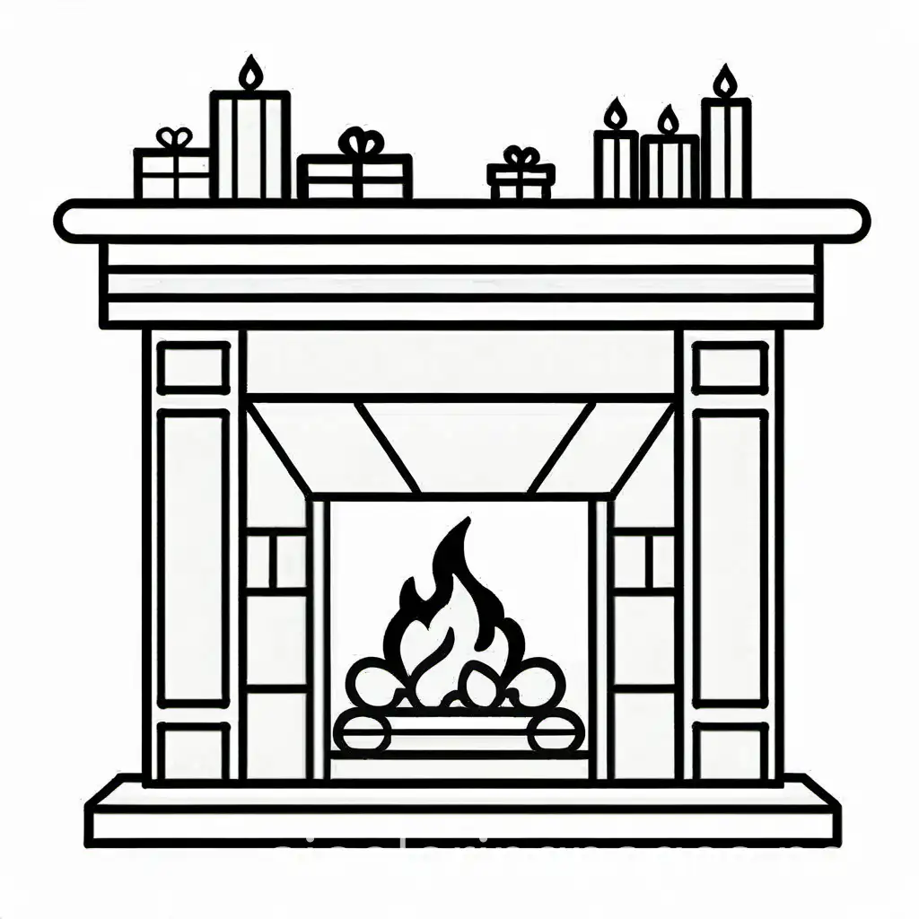 Simple-Christmas-Fireplace-Coloring-Page-for-Kids