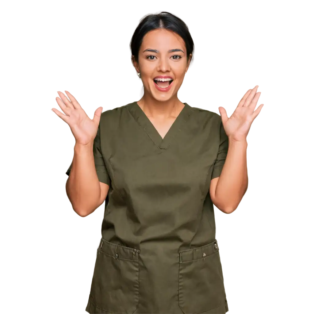 exited dental doctor with uniform