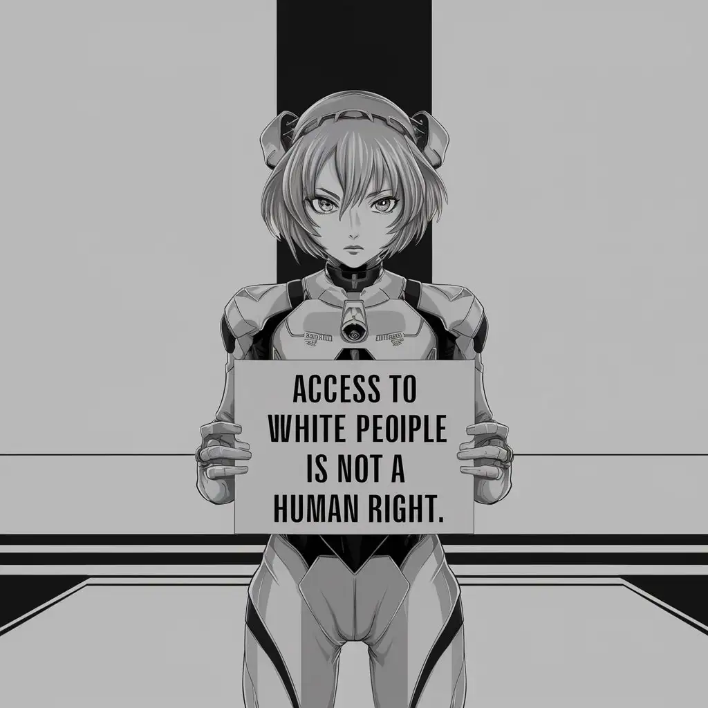 Rei-Ayanami-Holding-Sign-Access-to-White-People-is-Not-a-Human-Right