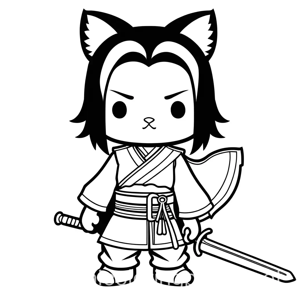 Kaigaku-from-Demon-Slayer-in-Hello-Kitty-Style-Coloring-Page