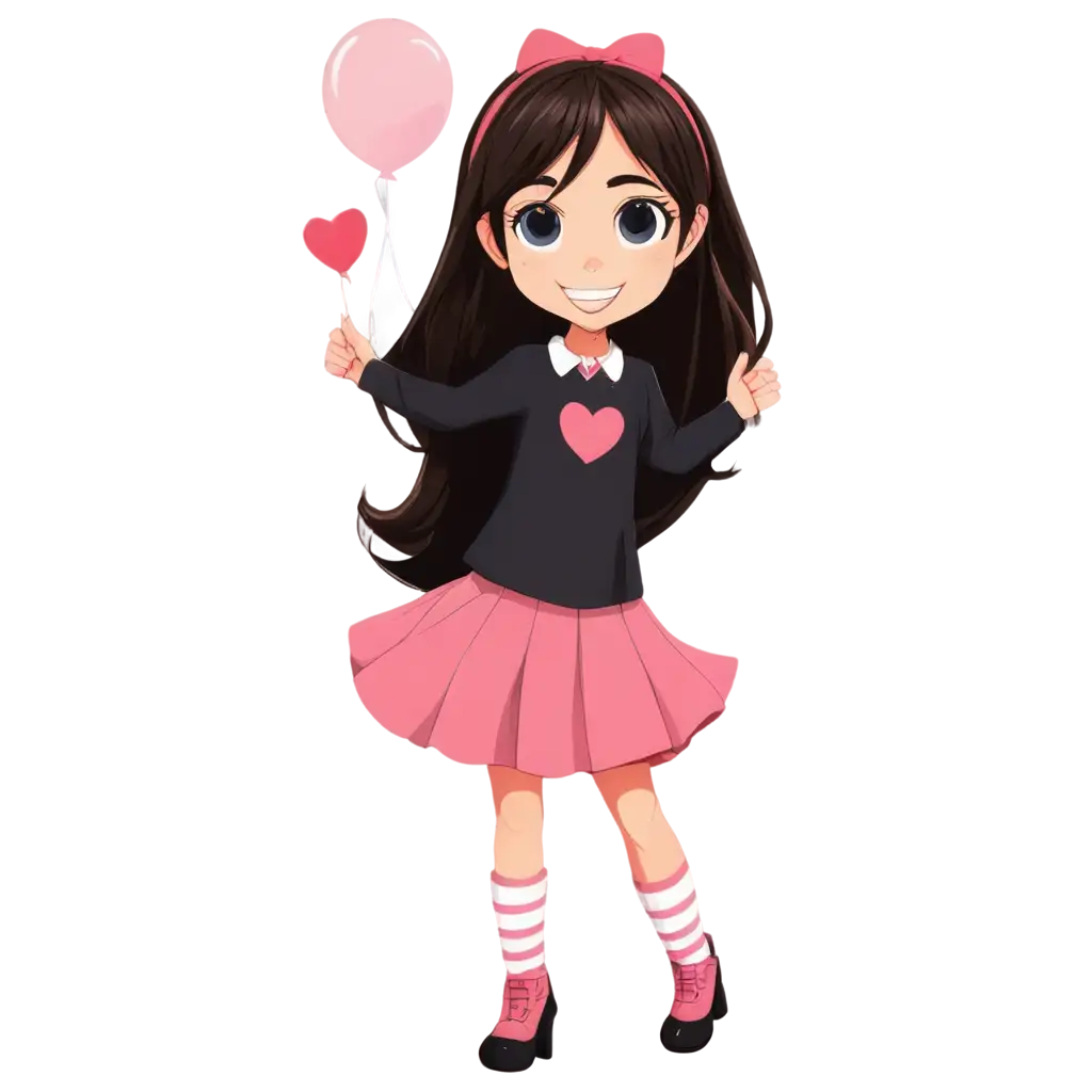 Happy-Birthday-I-Love-You-This-Much-Cartoon-Girl-PNG-Image-Pink-Theme