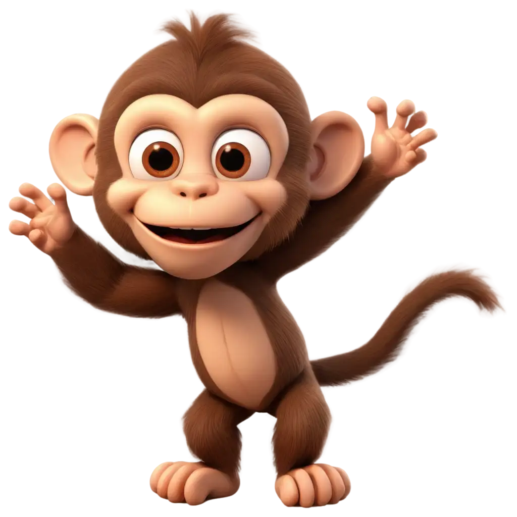 3D-Rendered-Cartoon-Monkey-Character-PNG-for-Creative-Projects