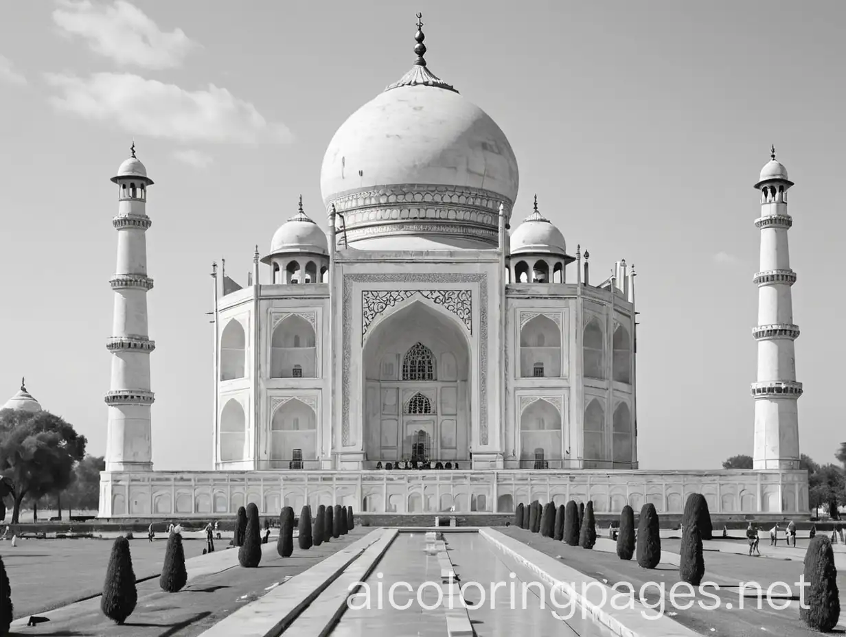 Taj-Mahal-India-Coloring-Page-for-Kids