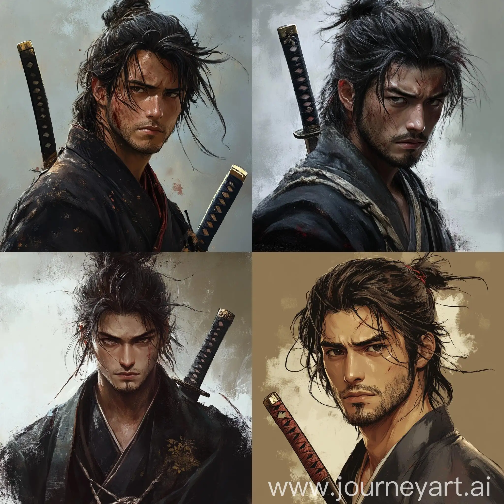 Ronin-Samurai-with-Katana-in-Shinobi-Clothes