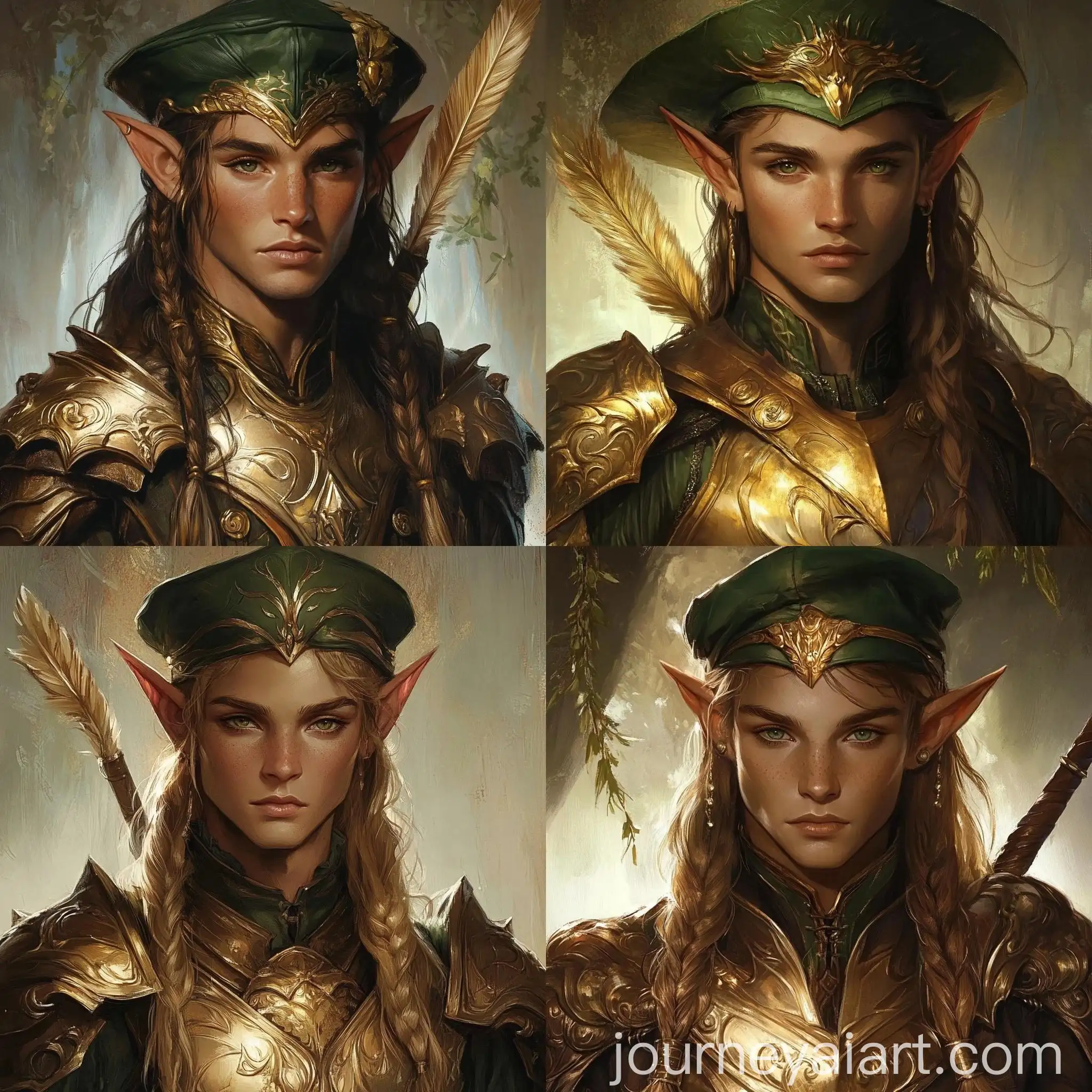 HighElf-Bard-with-Green-Hat-and-Golden-Feather