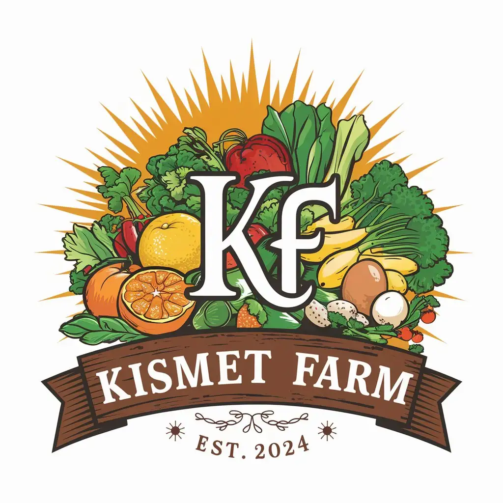 LOGO Design For Kismet Farm Fresh Produce and Organic Charm