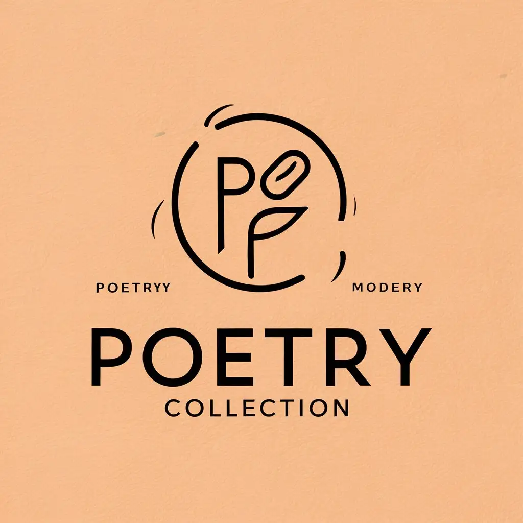 a vector logo design,with the text "Poetry", main symbol:poetry collection,Moderate,be used in Education industry,clear background