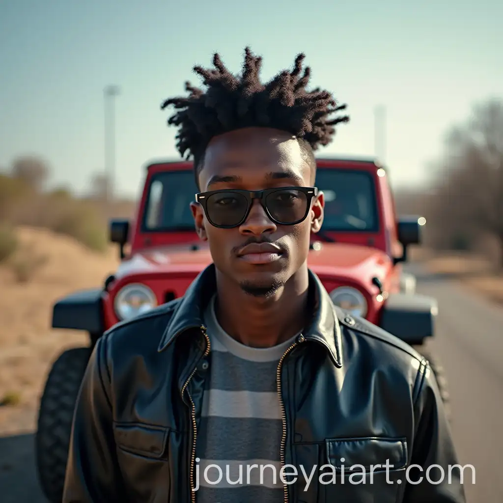 Confident-Black-Man-Leaning-Against-a-Classic-Car
