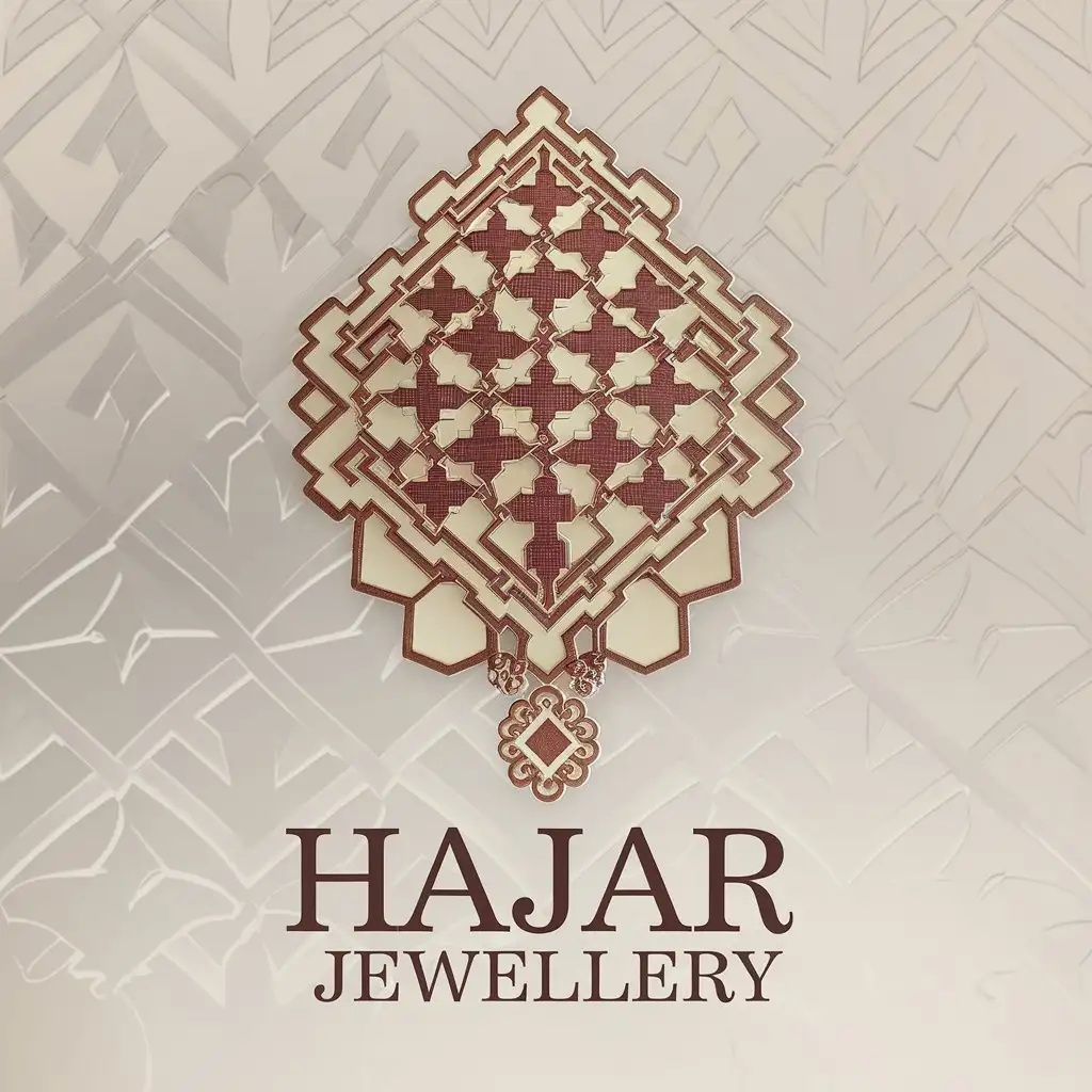 LOGO Design for Hajar Jewellery Traditional Moroccan Jewelry Accessories with Elegant Complex Symbolism