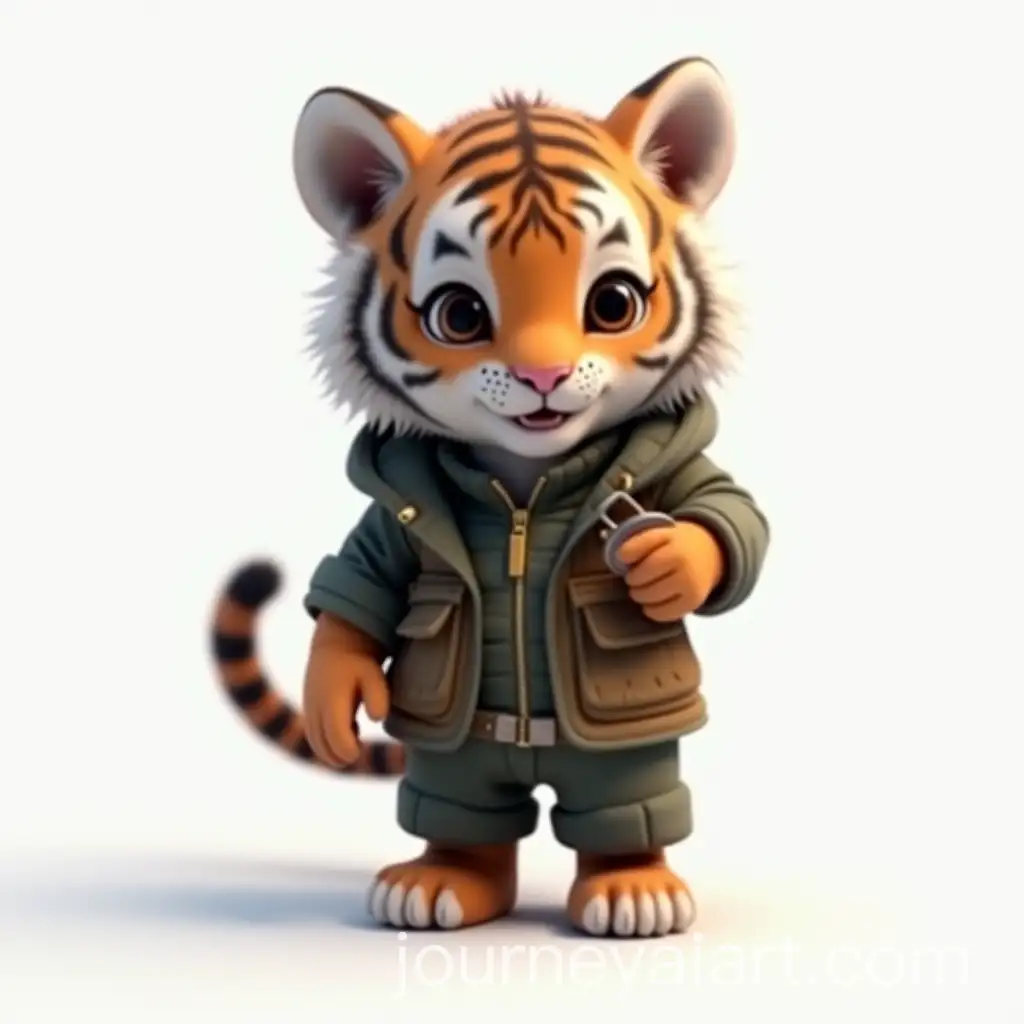 Tactical-Tiger-Cub-Holding-a-Coin-in-3D