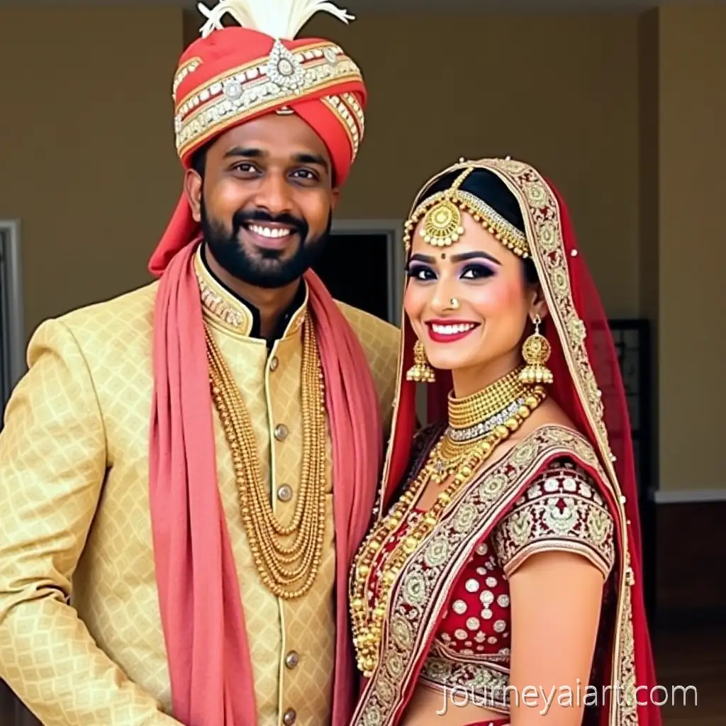 Multicultural-South-Indian-WeddingHappy-multicultural-wedding-with-Bride-and-Groom-in-Traditional-Attire