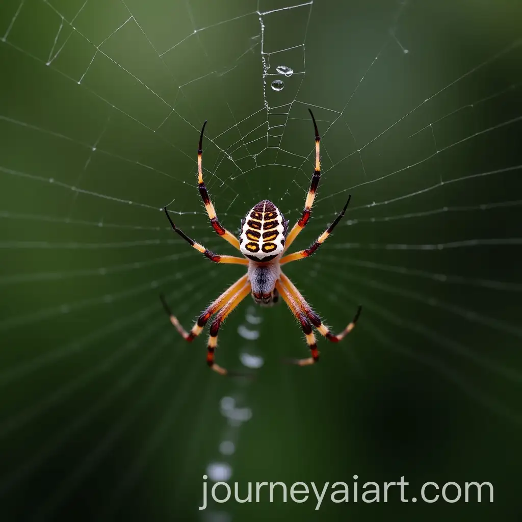 CloseUp-of-Spider-Spinning-Web-from-Spinneret