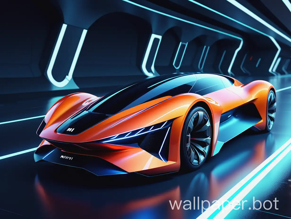 background 4K with the xiaomi su7 ultra futuristic car