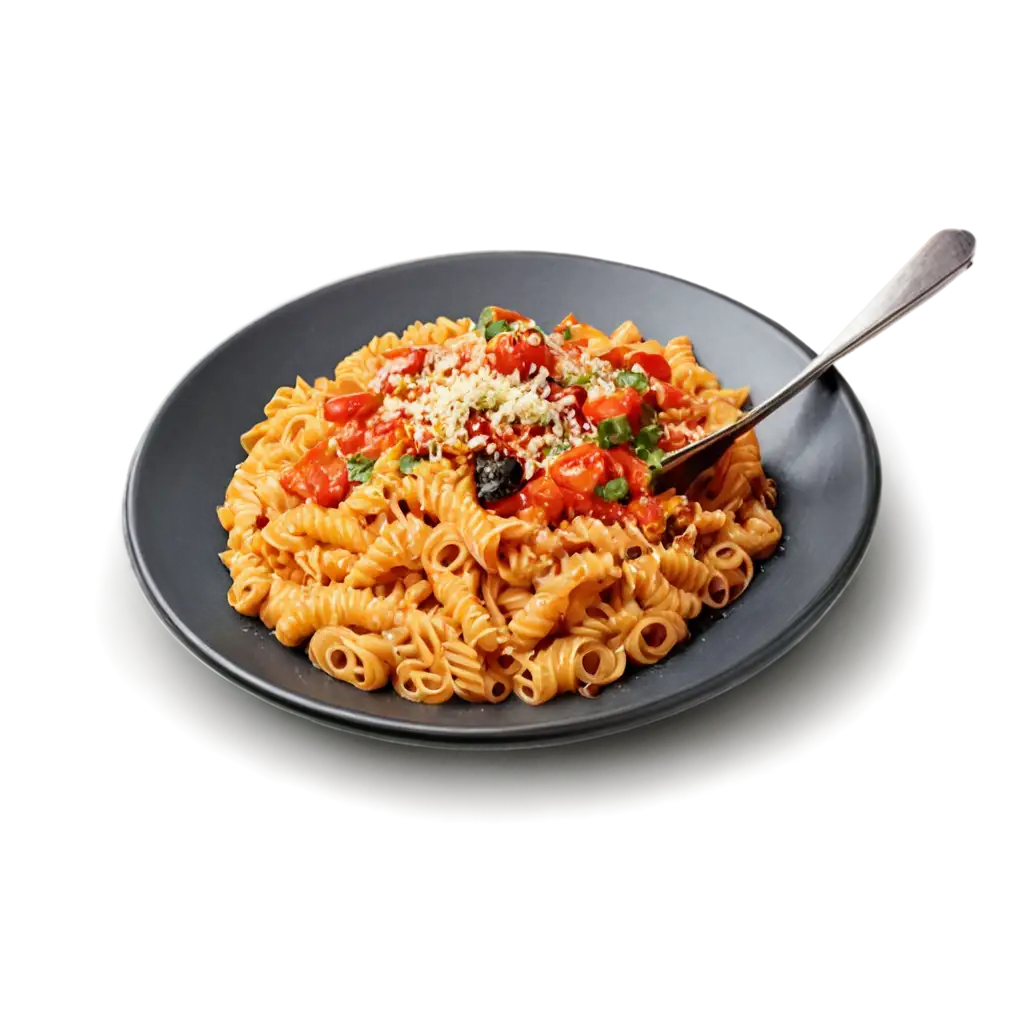 Hot-Chilly-Pasta-with-Plate-PNG-HighQuality-Image-for-Food-Lovers-and-Culinary-Enthusiasts