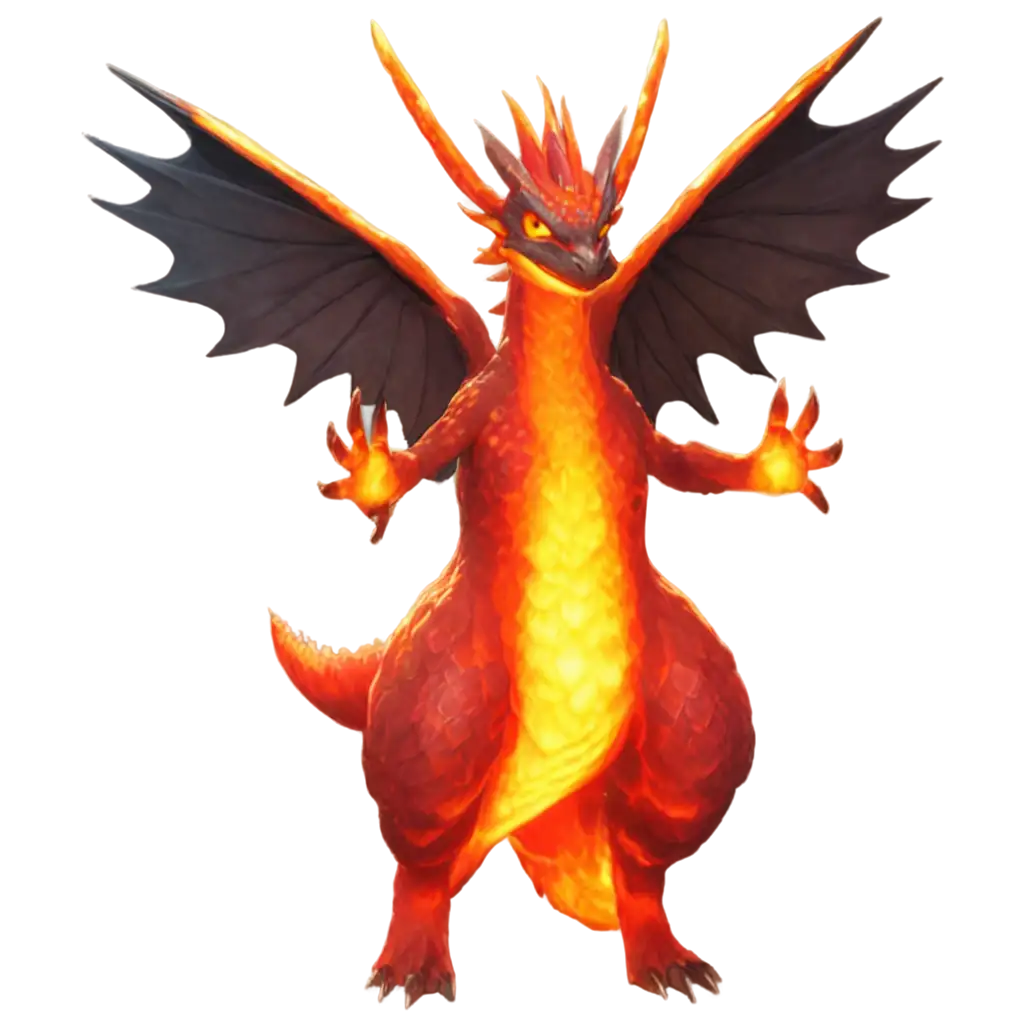 Infernoquens-PNG-Fiery-Dragon-Pokmon-with-Blazing-Scales-and-Volcanic-Background