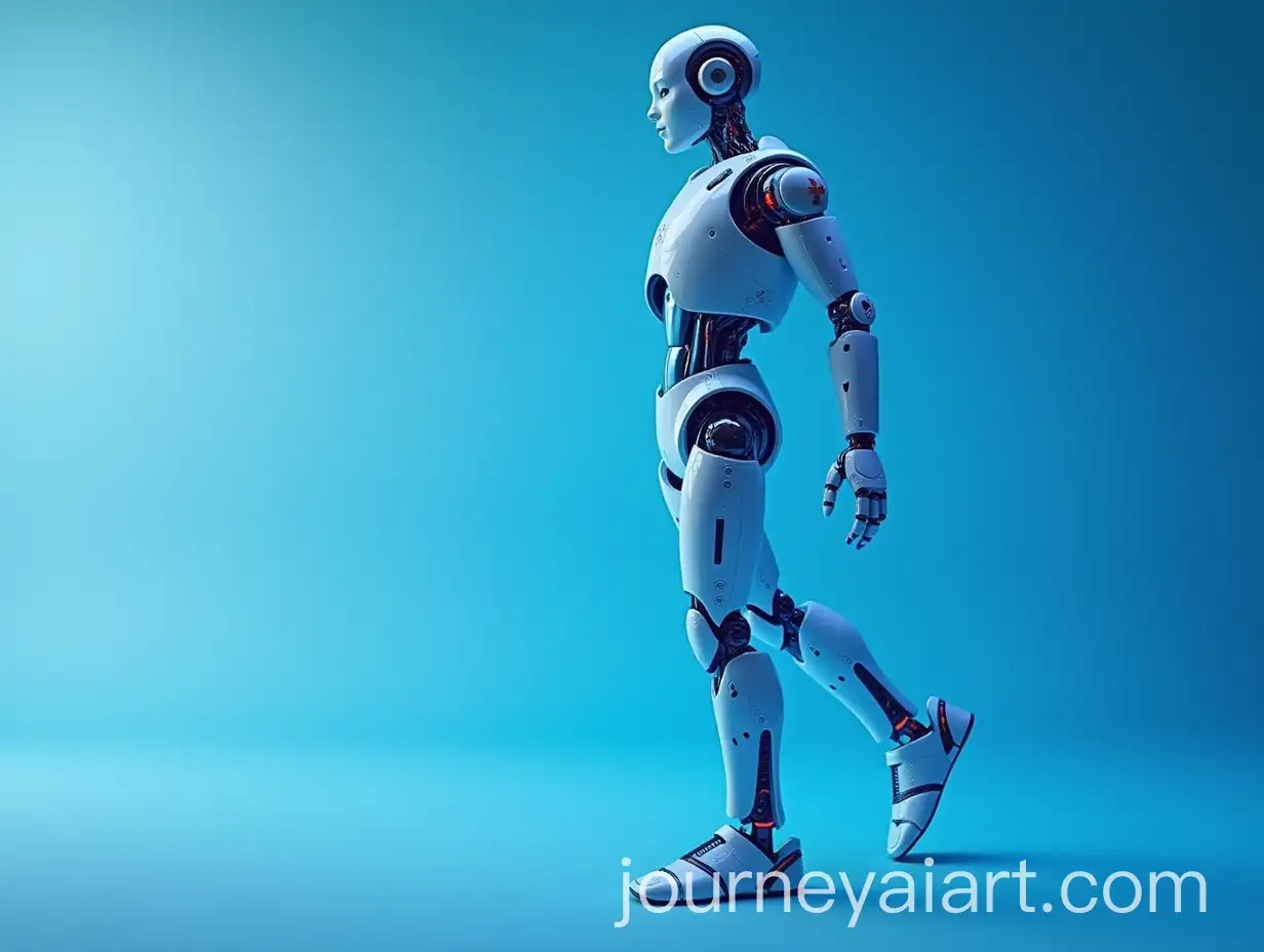 HumanAI-Journey-Realizing-the-Relationship-through-Bionic-Legs-in-Light-Blue-and-White