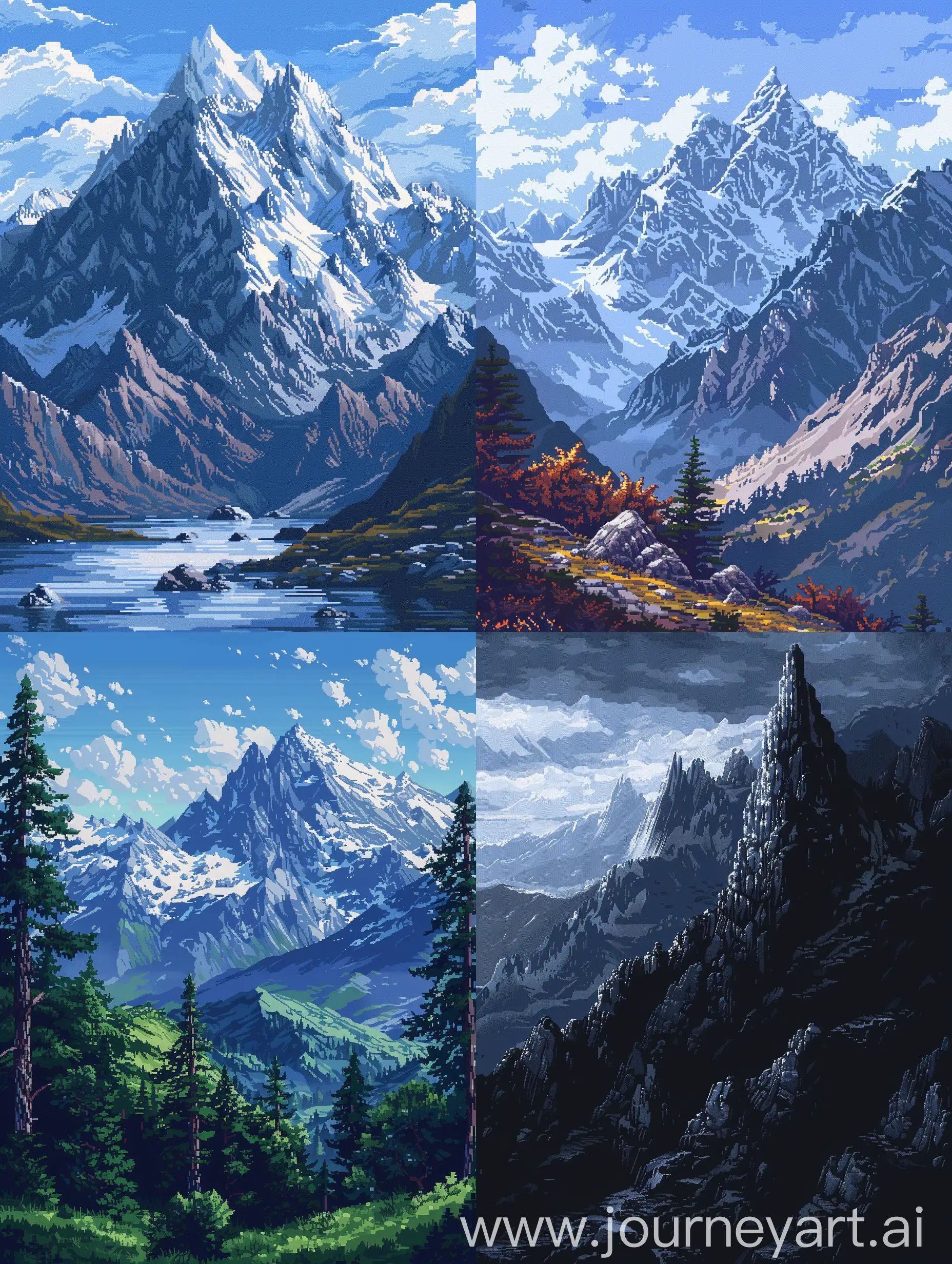 Pixel-Art-Mountains-Scene