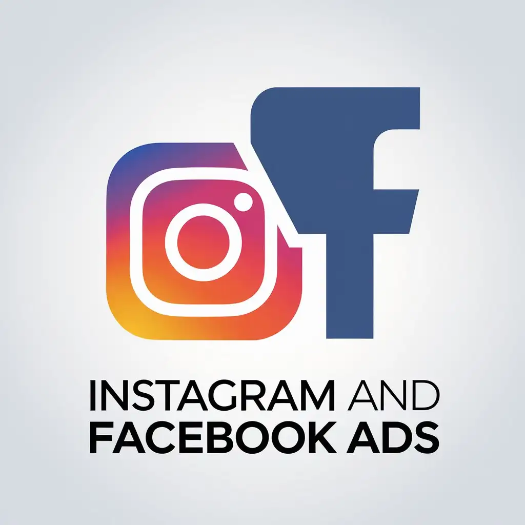 a vector logo design,with the text "instagram and facebook ads", main symbol:instagram and facebook ads,Moderate,clear background