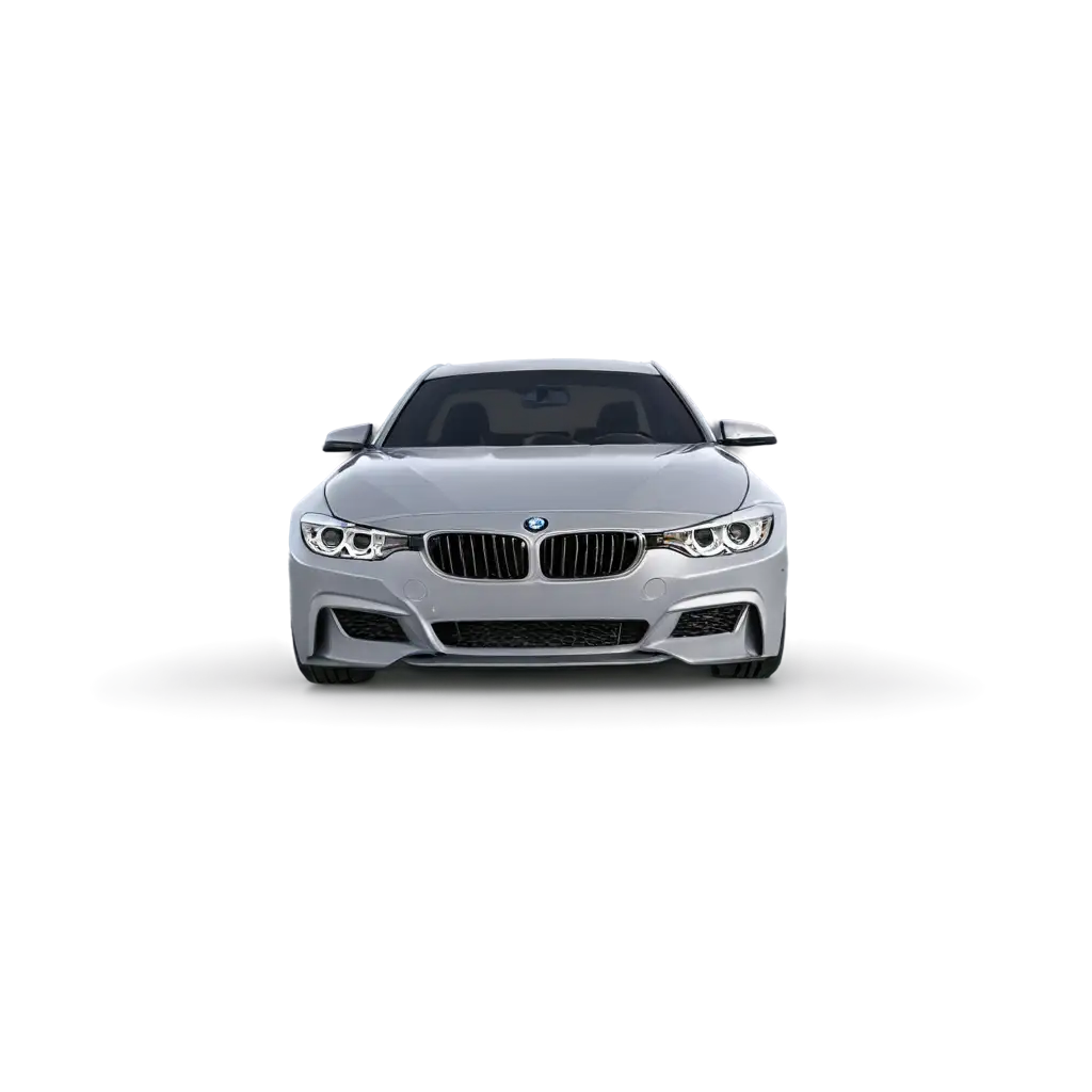 BMW-F30-Front-View-in-Gray-with-Body-Kit-HighQuality-PNG-Image