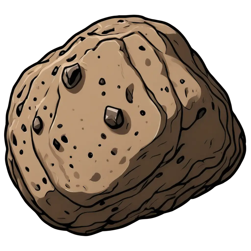 Unique-Brown-Asteroid-PNG-Image-for-Creative-Projects