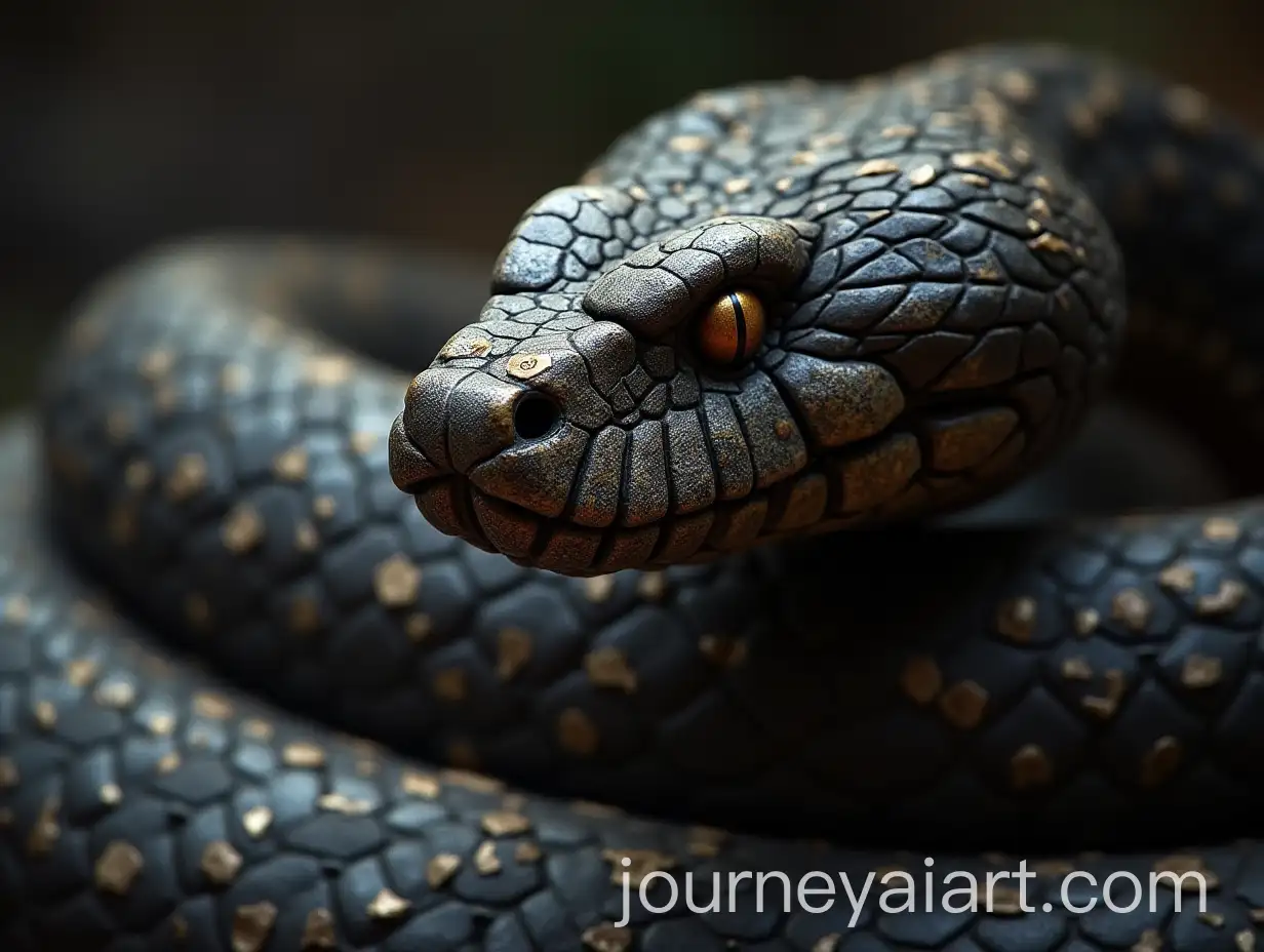 Intricate-Metal-Snake-Design-with-Futuristic-Elements