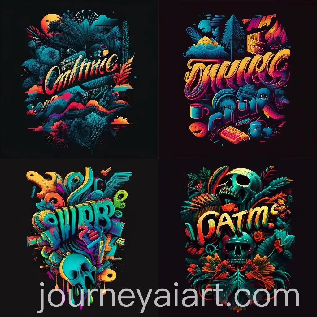 Vibrant-TShirt-Designs-with-Creative-Patterns-and-Diverse-Themes