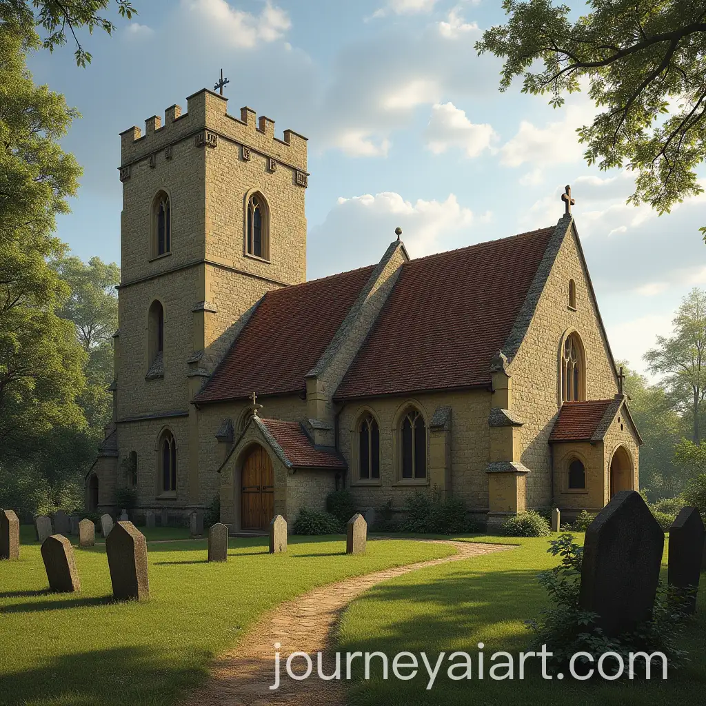 17th-Century-English-Parish-Church-in-Historical-Setting