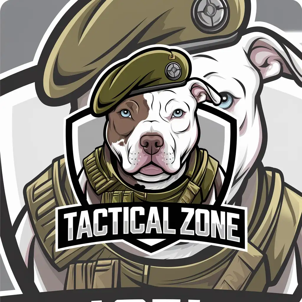 LOGO Design for Tactical Zone Pitbull Caf with Military Theme