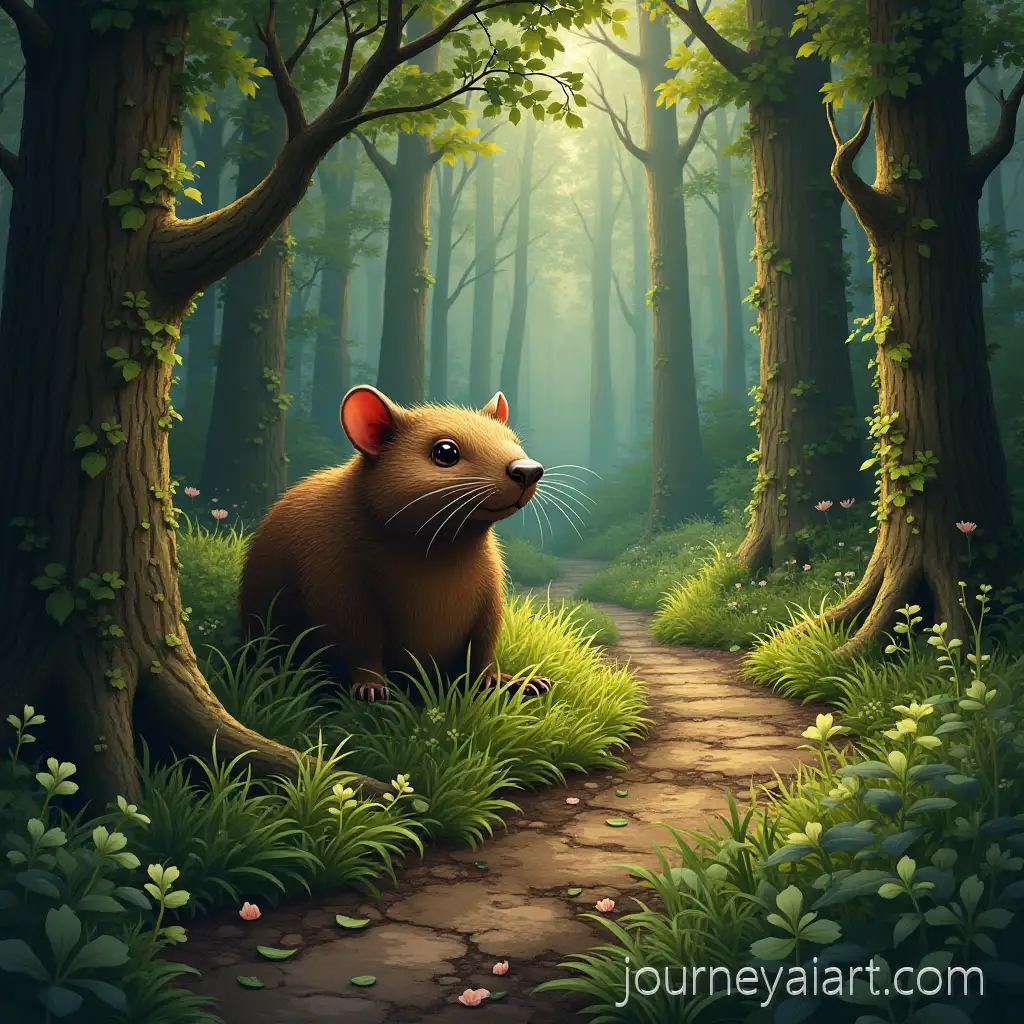 Mole-in-a-Forest-at-the-Brambly-Edge-in-Natures-Wilderness